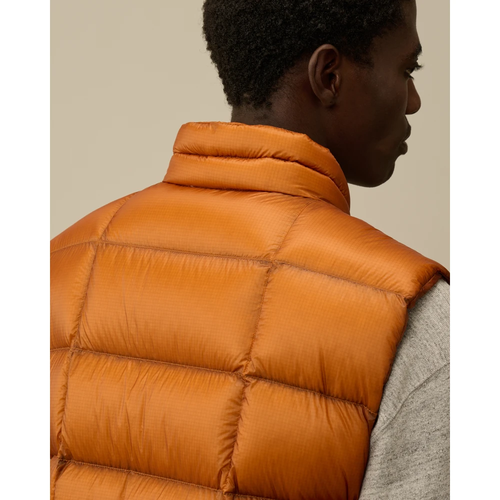 C.P. Company Oranje Hooded Puffer Vest Orange Heren