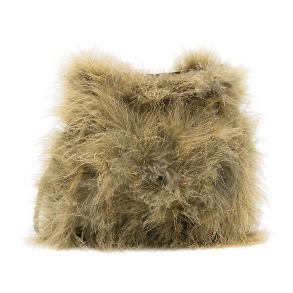 Yves Salomon Veren Clutch Tas Green Dames