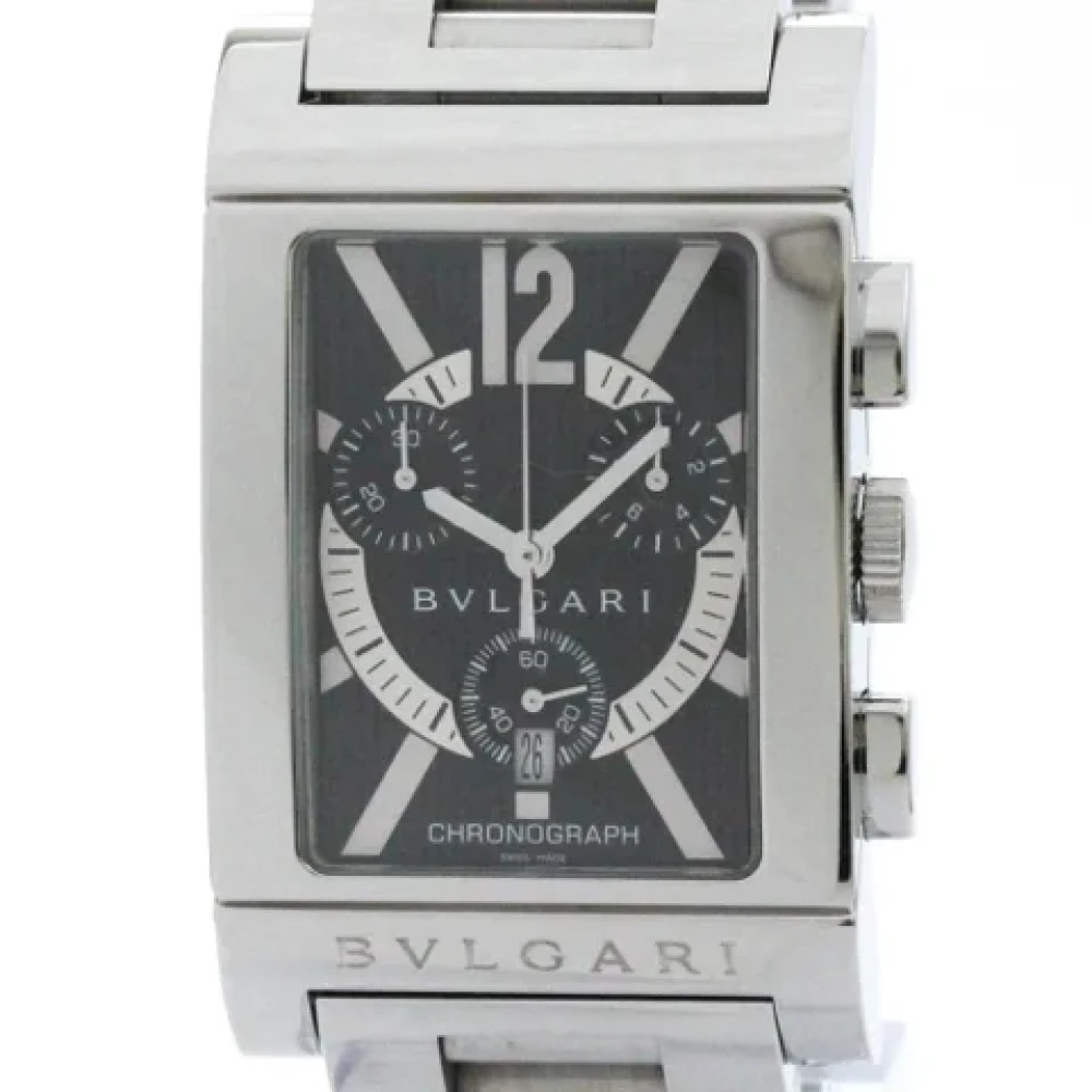 Bvlgari Vintage Pre-owned Rostfritt stal klockor Black, Herr