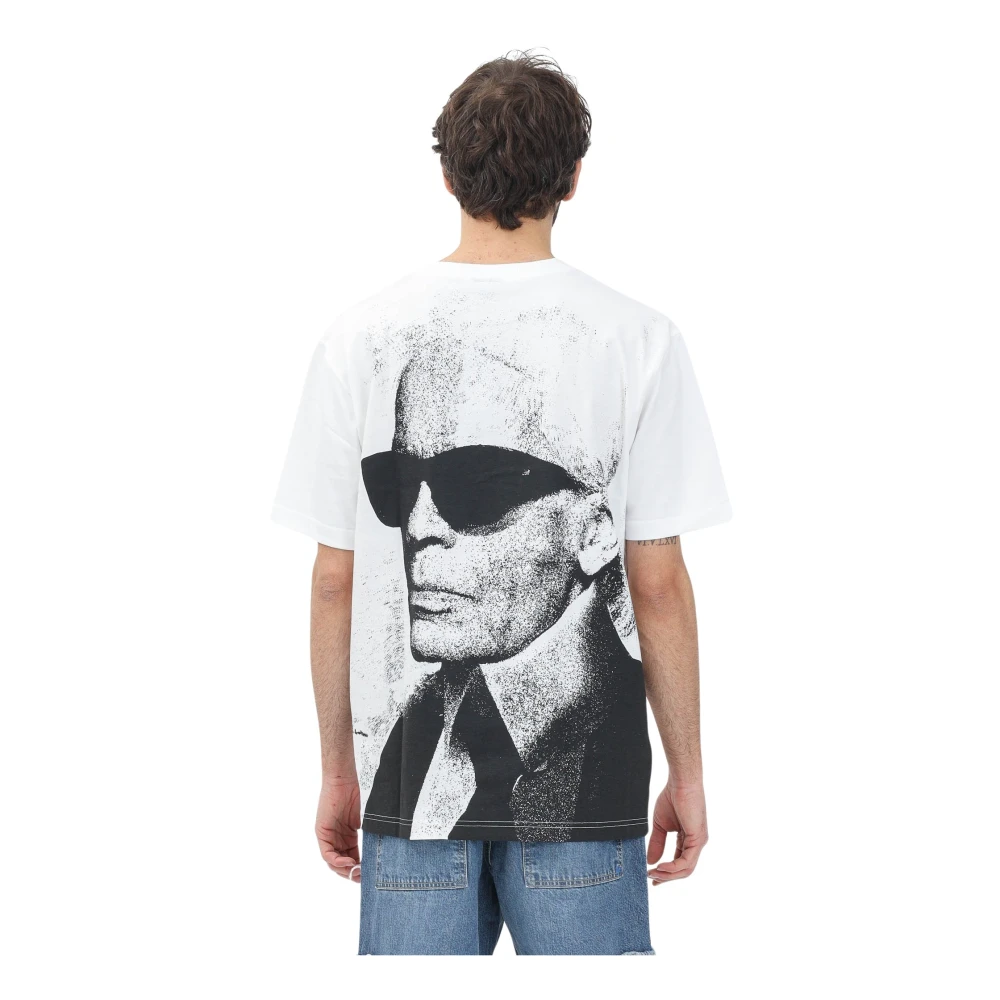 Karl Lagerfeld T-shirts en Polos Wit White Heren
