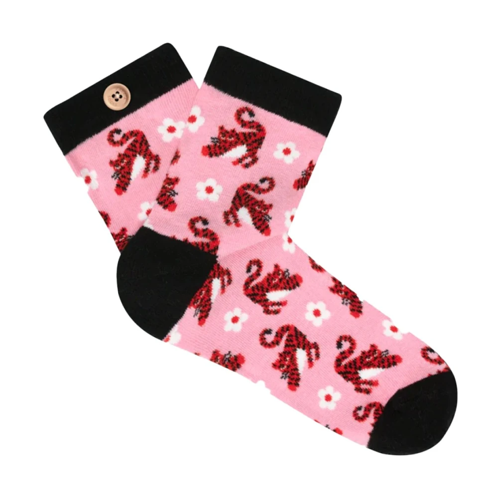 Cabaia Roze Patroon Sokken Onafscheidelijk Multicolor Dames
