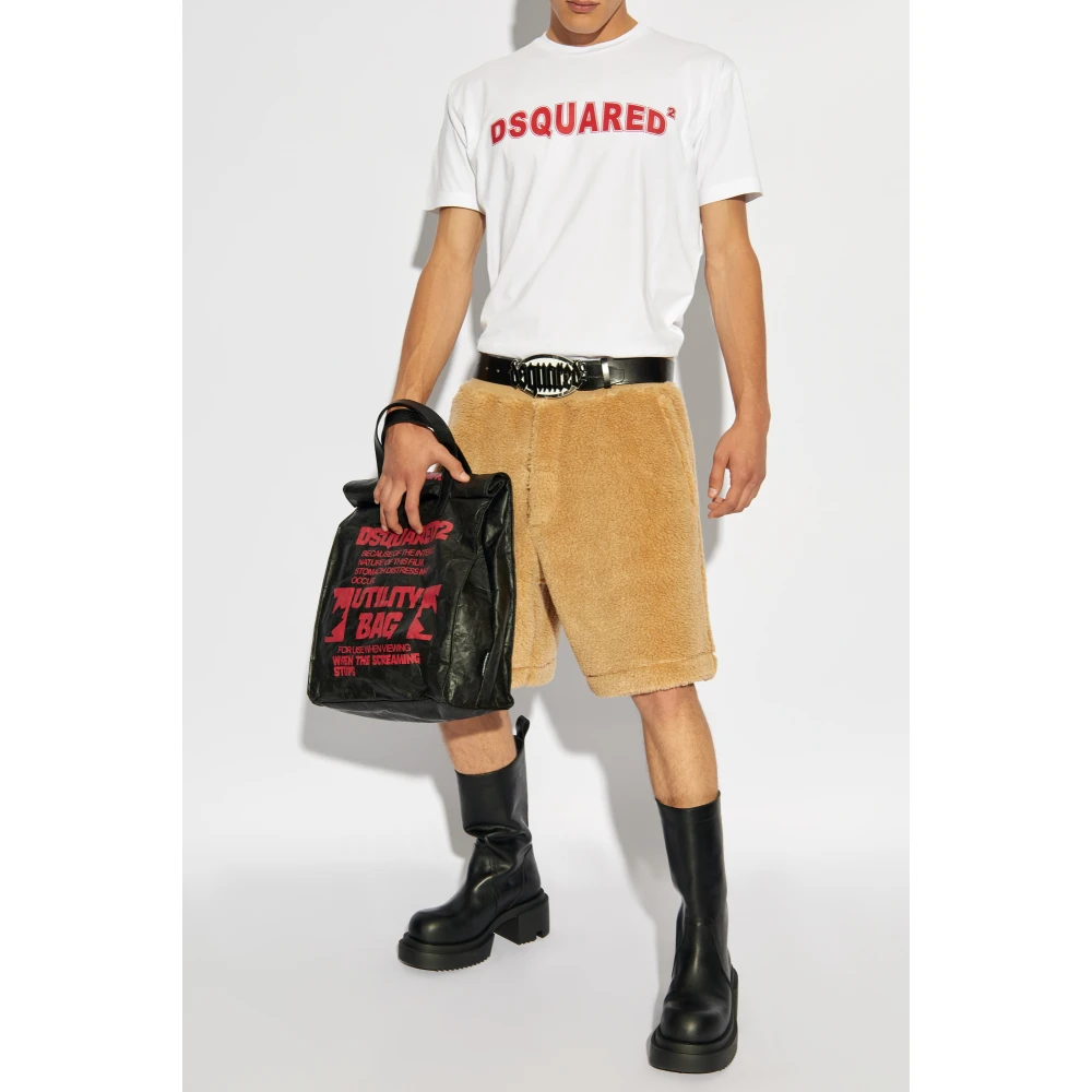 Dsquared2 Fleece Shorts Beige Heren