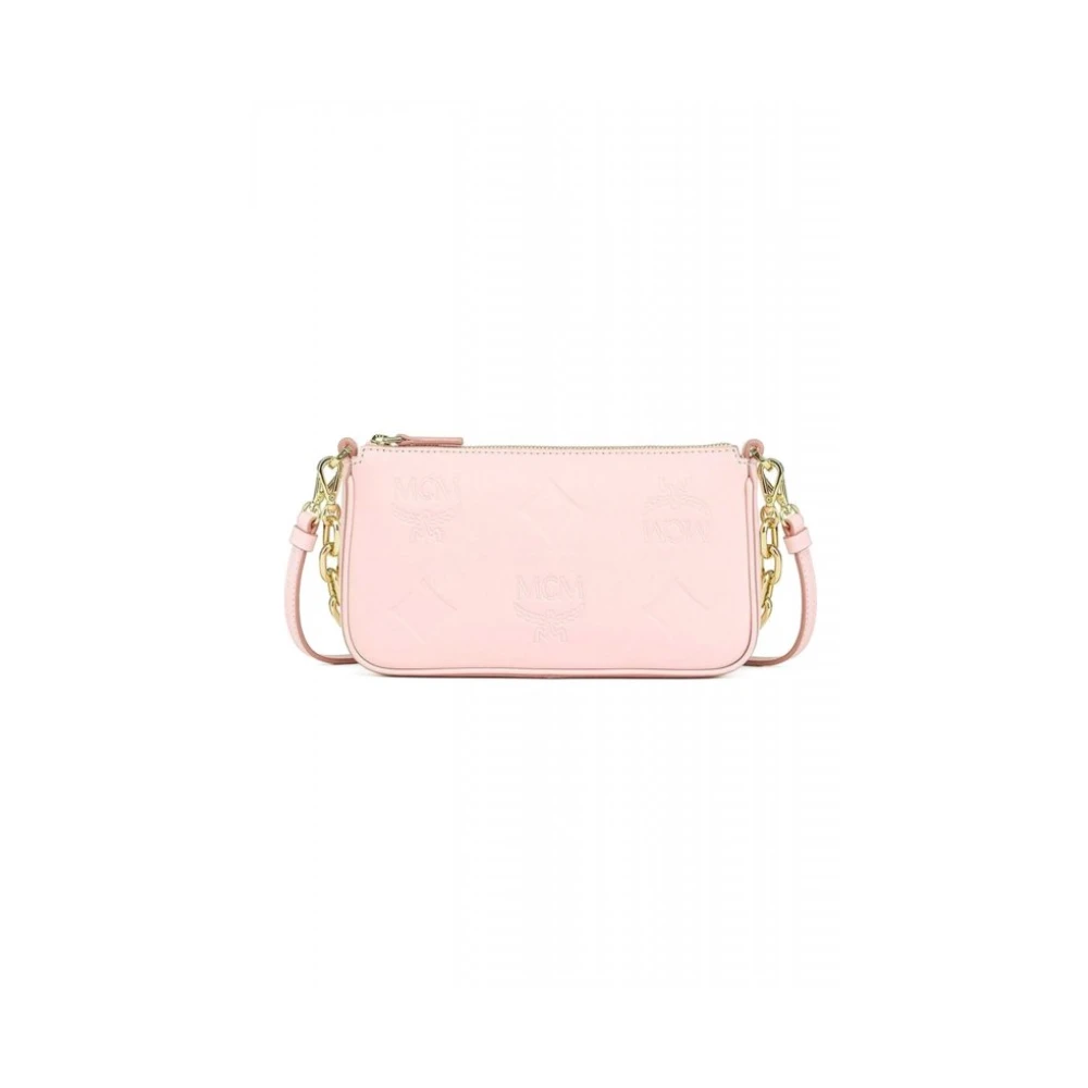 Mcm Pink Aren Chain Crossbody - Female - Shoulder Bags - One Size - Bags