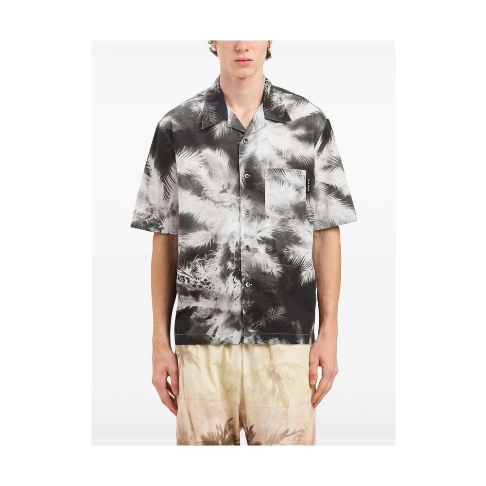 Palm Angels Zwarte Knoopshirt met Borstzak Black Heren