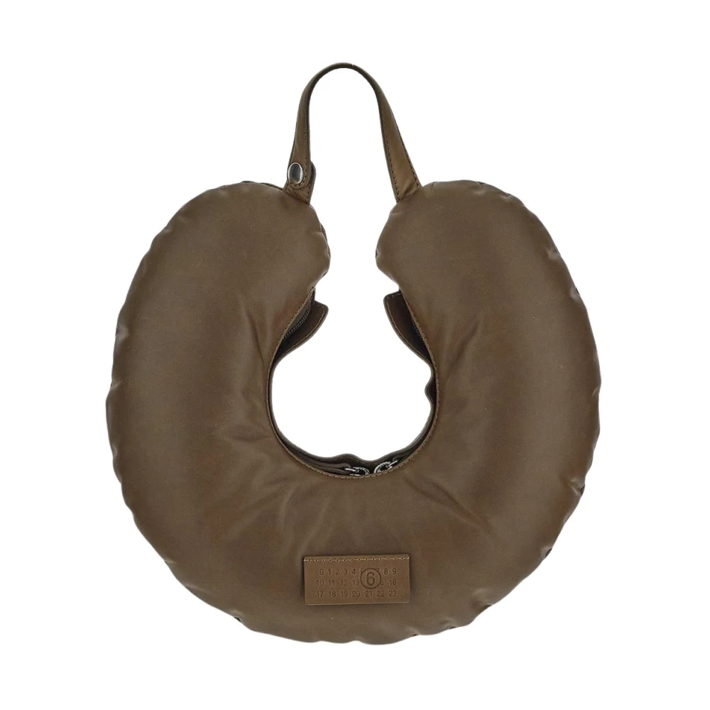 MM6 Maison Margiela Leren handtas met handvat Brown Dames