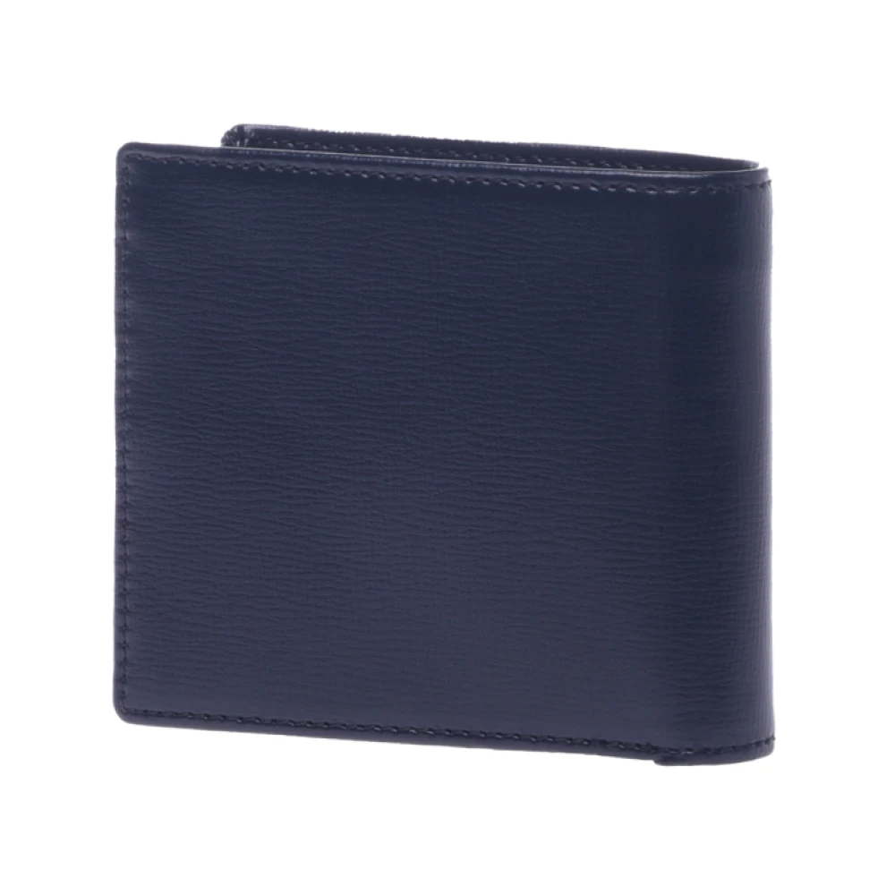 Baldinini Wallet in dark blue palmellato leather Blue Heren