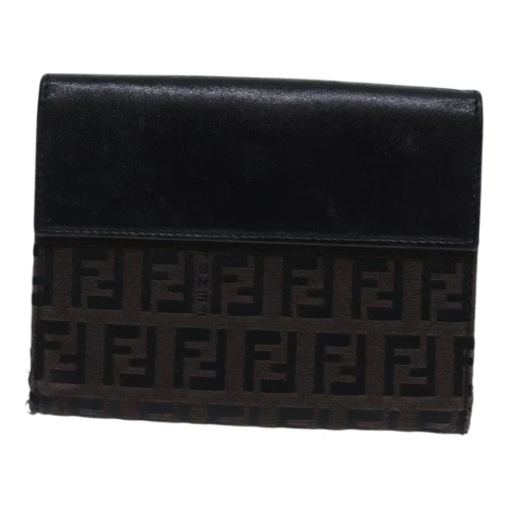 Fendi Vintage Pre-owned Canvas wallets Brown Dames