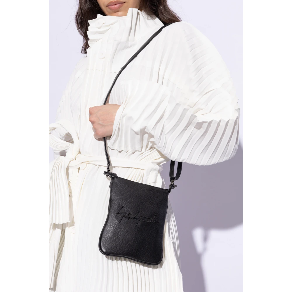 Yohji Yamamoto Schoudertas met logo Black Heren