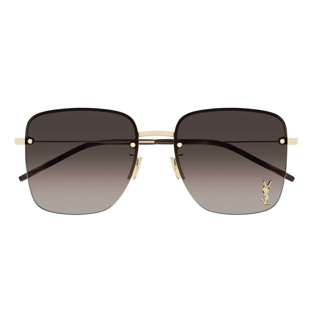 Saint Laurent Unisex Yellow Sl 312 M Half-Frame Sunglasses - Sunglasses - 58 Mm - Accessories