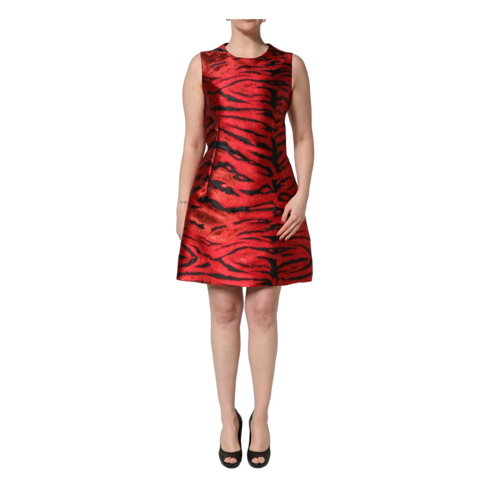 Dolce & Gabbana Flared Mini Dress - Female - Short Dresses - Red - L - Dresses