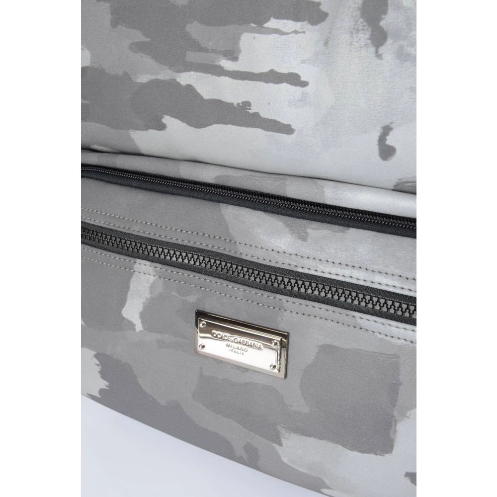 Dolce & Gabbana Heren Camouflage Grote Stoffen Tas Gray Heren