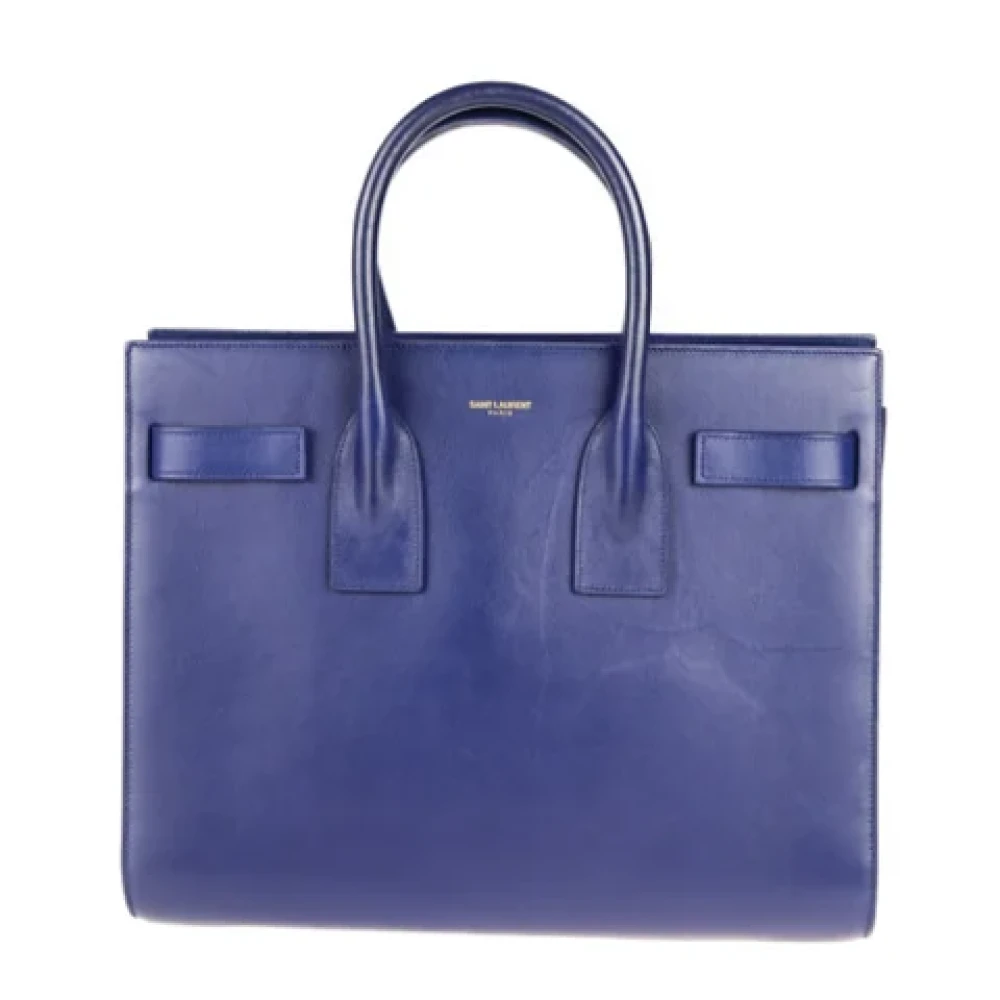 Yves Saint Laurent Vintage Pre-owned Fabric handbags Blue Dames