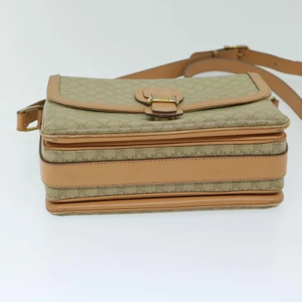 Celine Vintage Pre-owned Canvas shoulder-bags Beige Dames