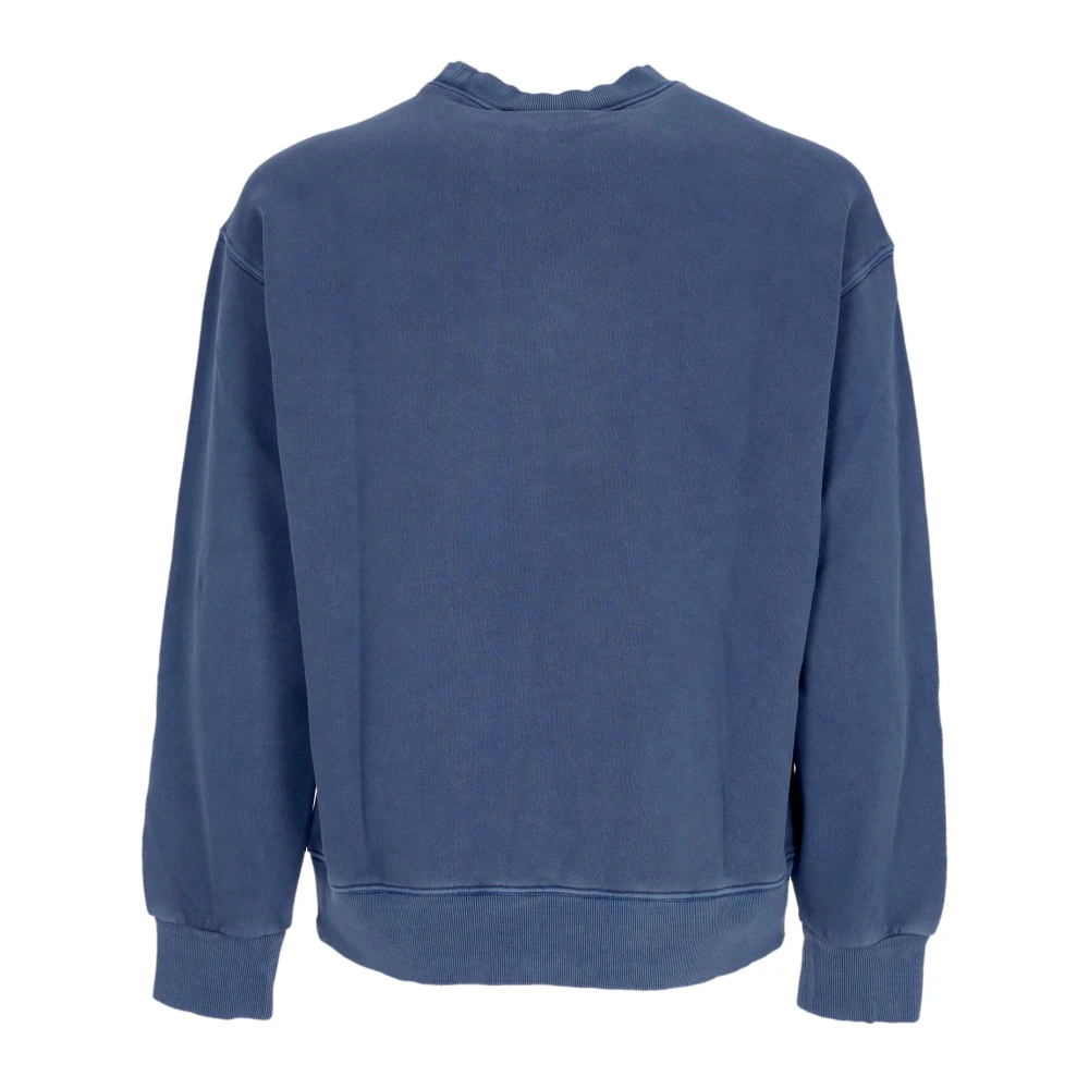 Carhartt WIP Elder Garment Dyed Crewneck Sweatshirt Blue Heren