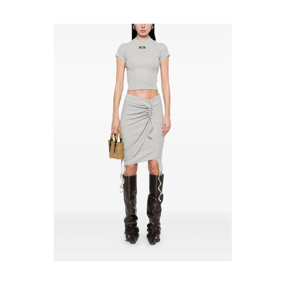 Ottolinger Gelaagde Heather Grey Rok met Lurex Gray Dames