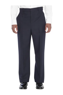 High-Rise Straight-Leg Wool Trousers