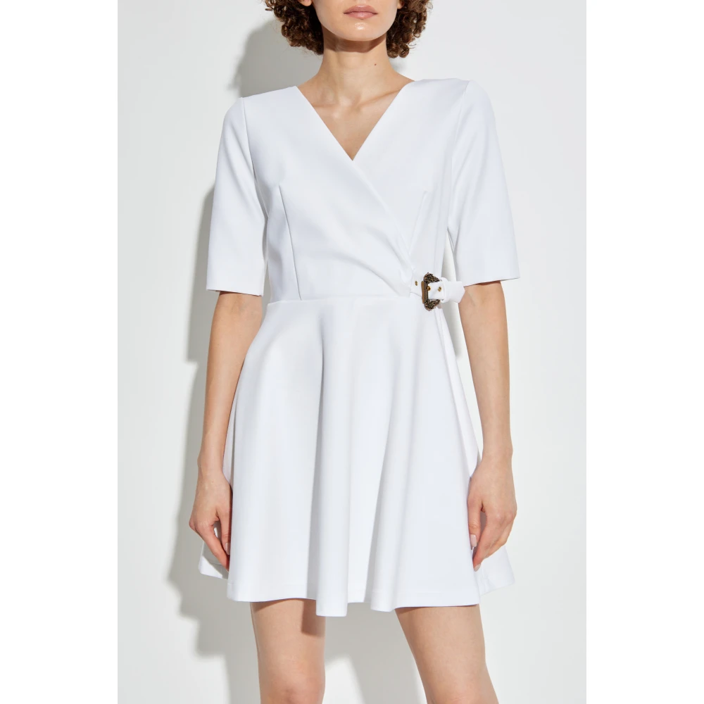 Versace Jeans Couture Jurk met gesp White Dames