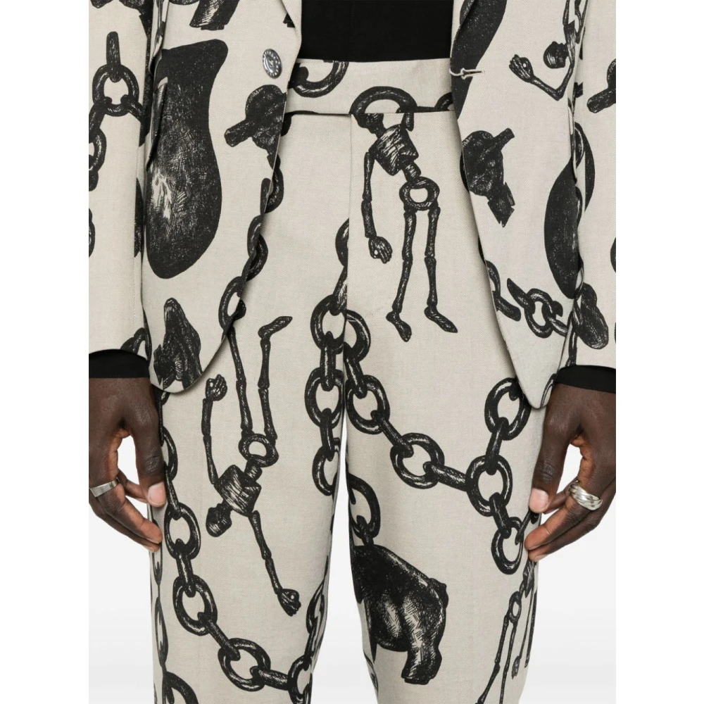 Vivienne Westwood Hartketting Print Broek White Heren