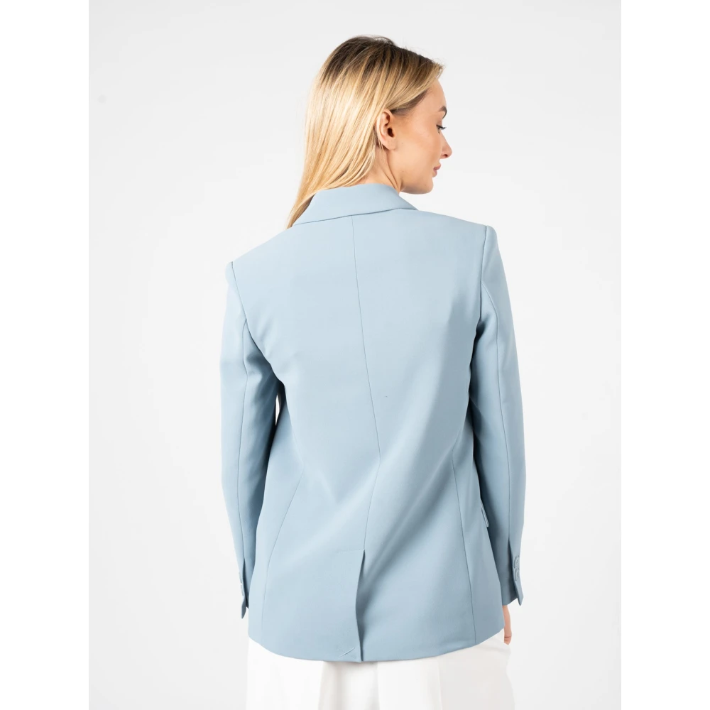 pinko Elegant Dubbelbreasted Blazer Blue Dames