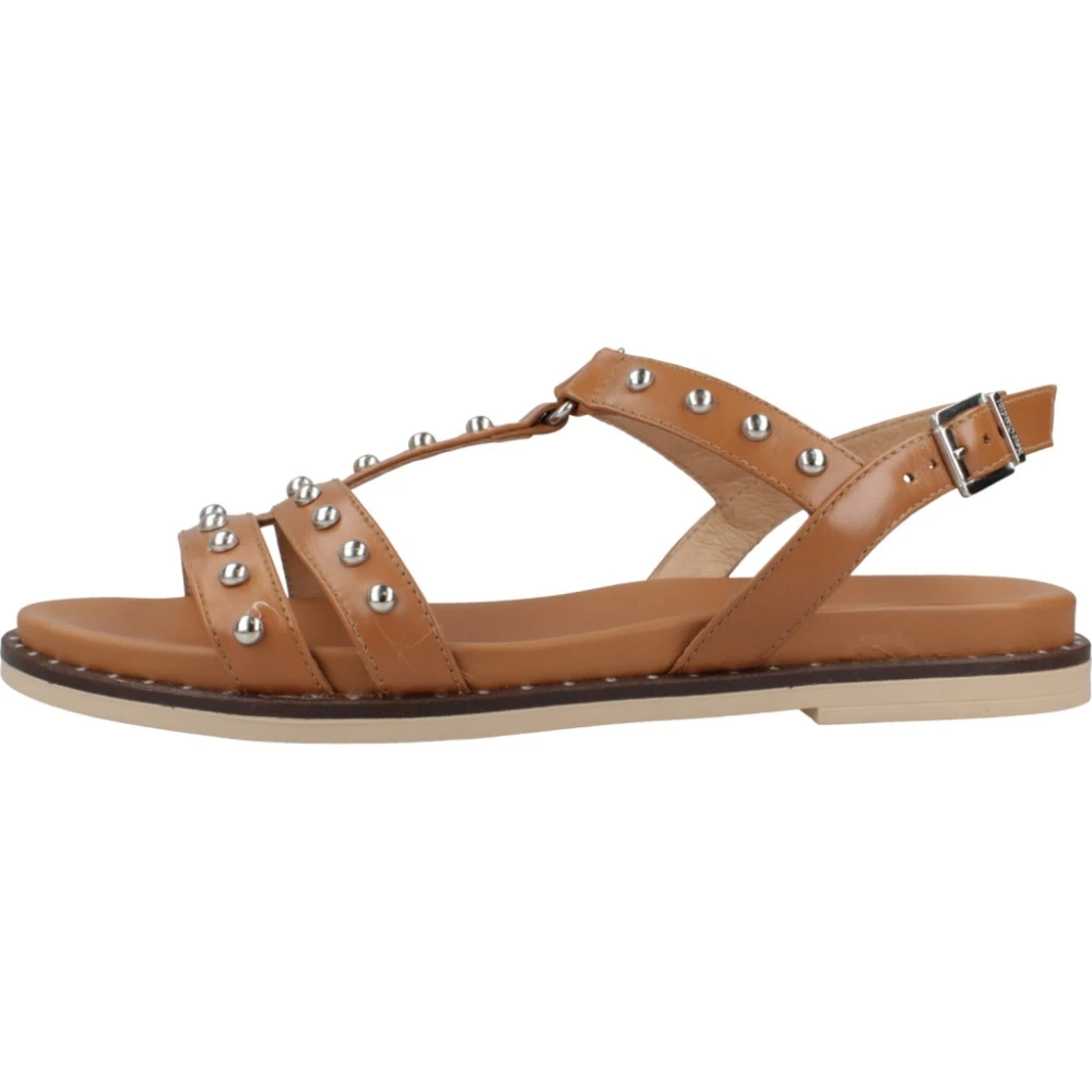 Nerogiardini Vrouw Bruin Schoenen Dames, 41 Eu, Platte Sandalen Met Bandjes