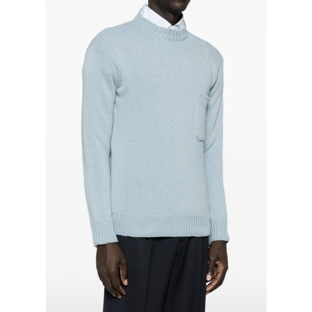 Marni Blauwe Ronde Hals Trui Blue Heren