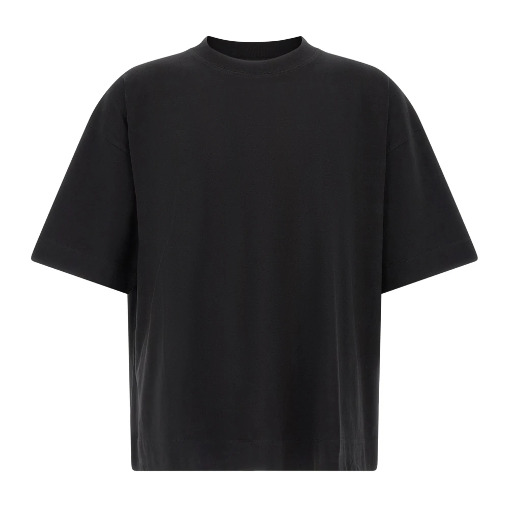 Dries Van Noten Men's Black Heno Cotton Jersey Crew Neck T-Shirt - T-Shirts - S - Tops