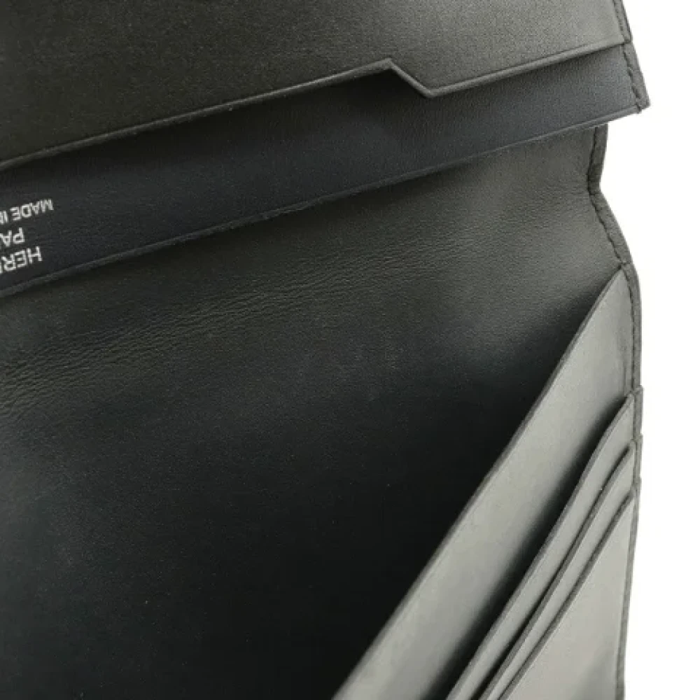 Hermès Vintage Pre-owned Leather wallets Black Dames