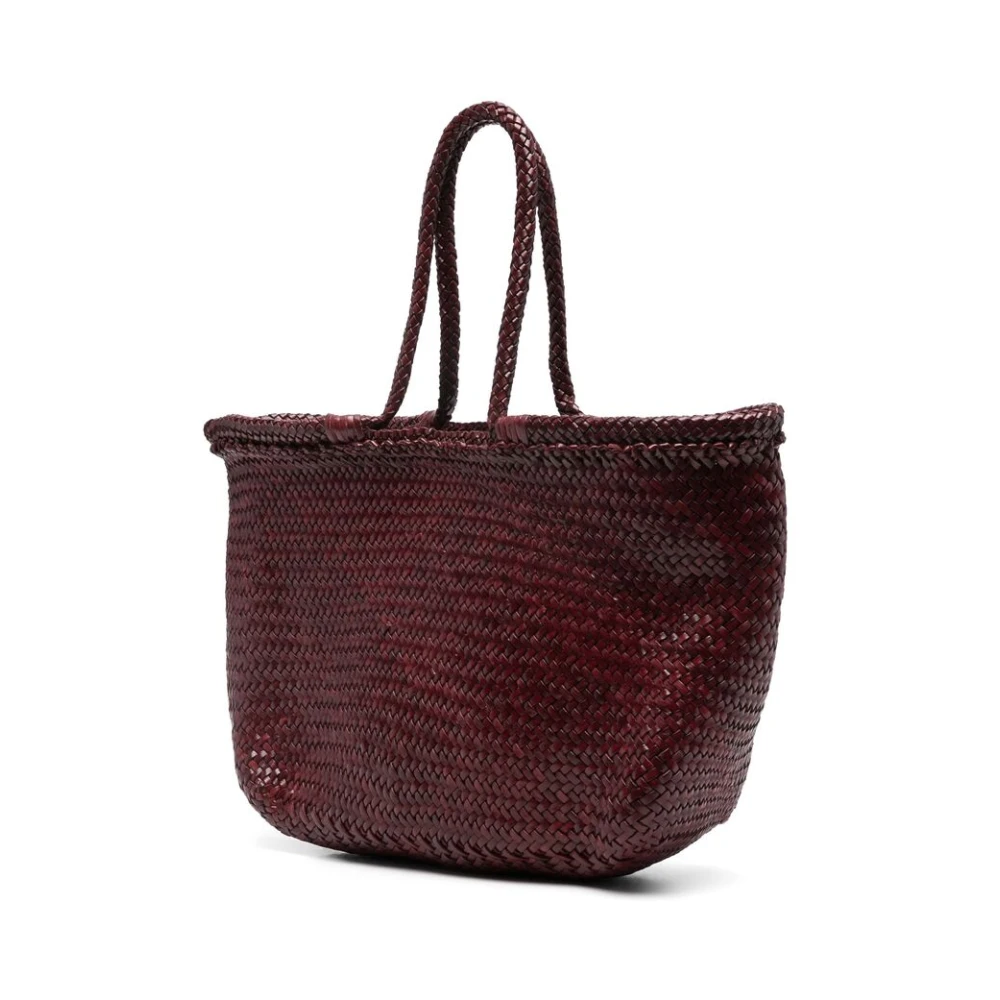 Dragon Diffusion Gevlochten Wijnrode Leren Tote Tas Red Dames