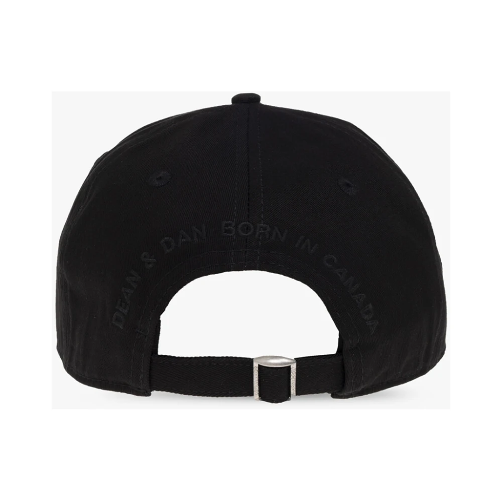 Dsquared2 D2 Patch Baseball Cap Black Heren