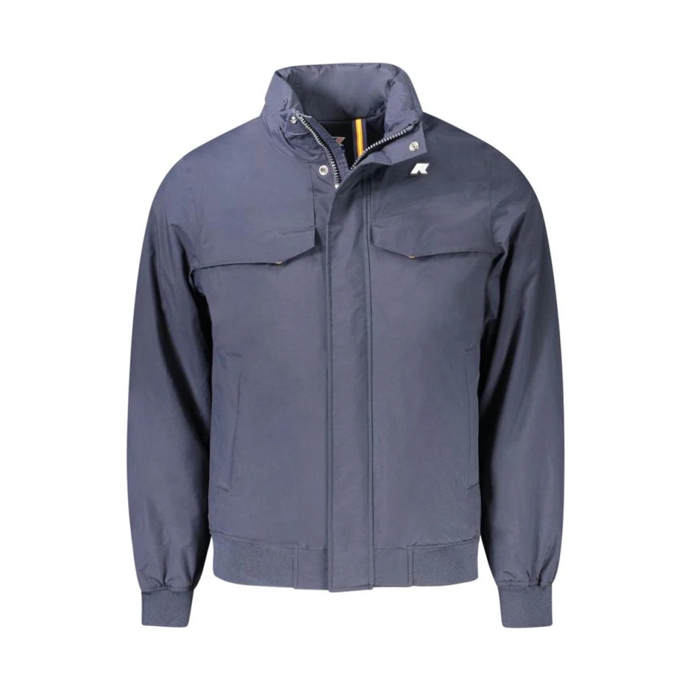 K-way Blauwe Polyamide Jas voor Mannen Blue Heren