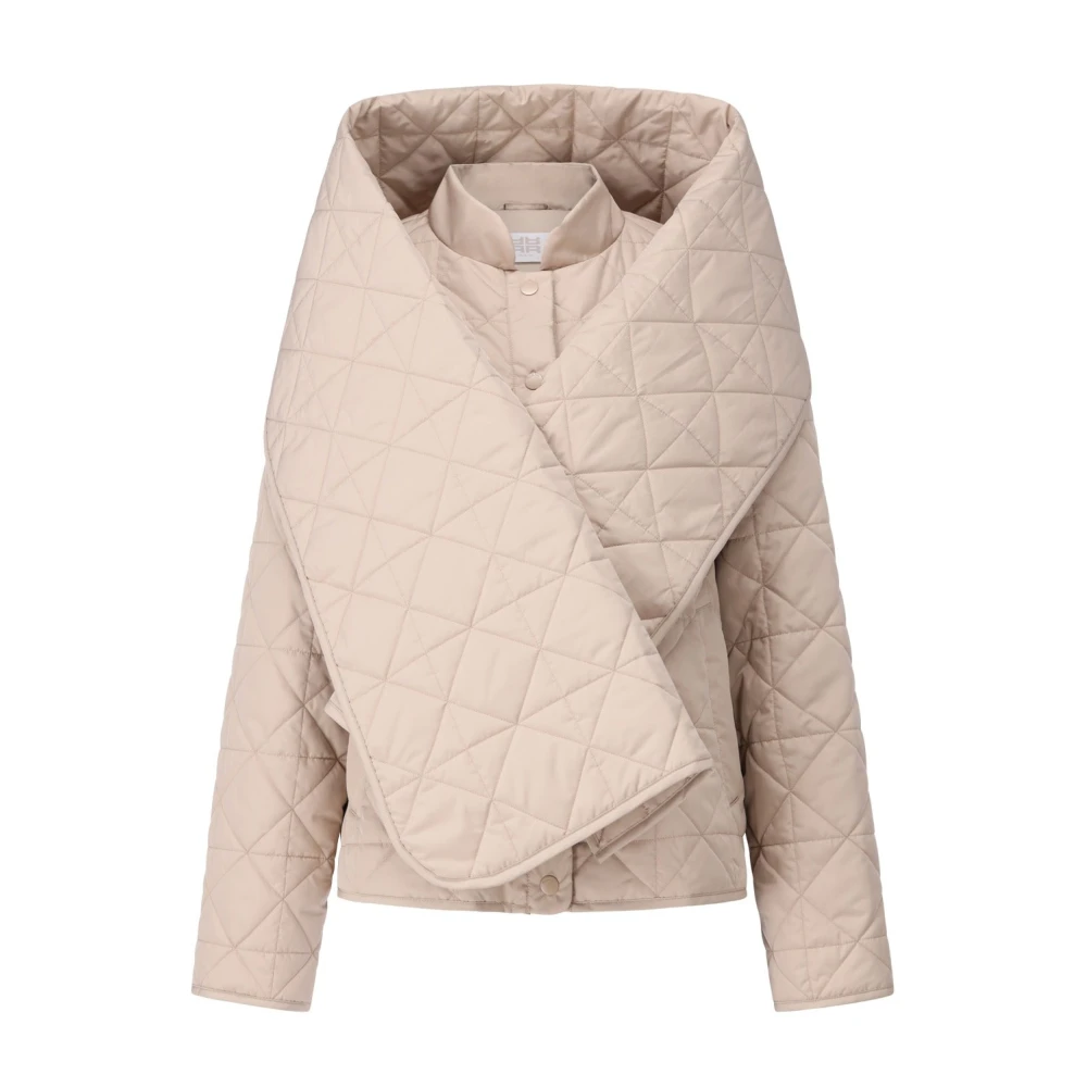 RIANI Urban Gewatteerde Jas met Sjaalkraag Beige Dames