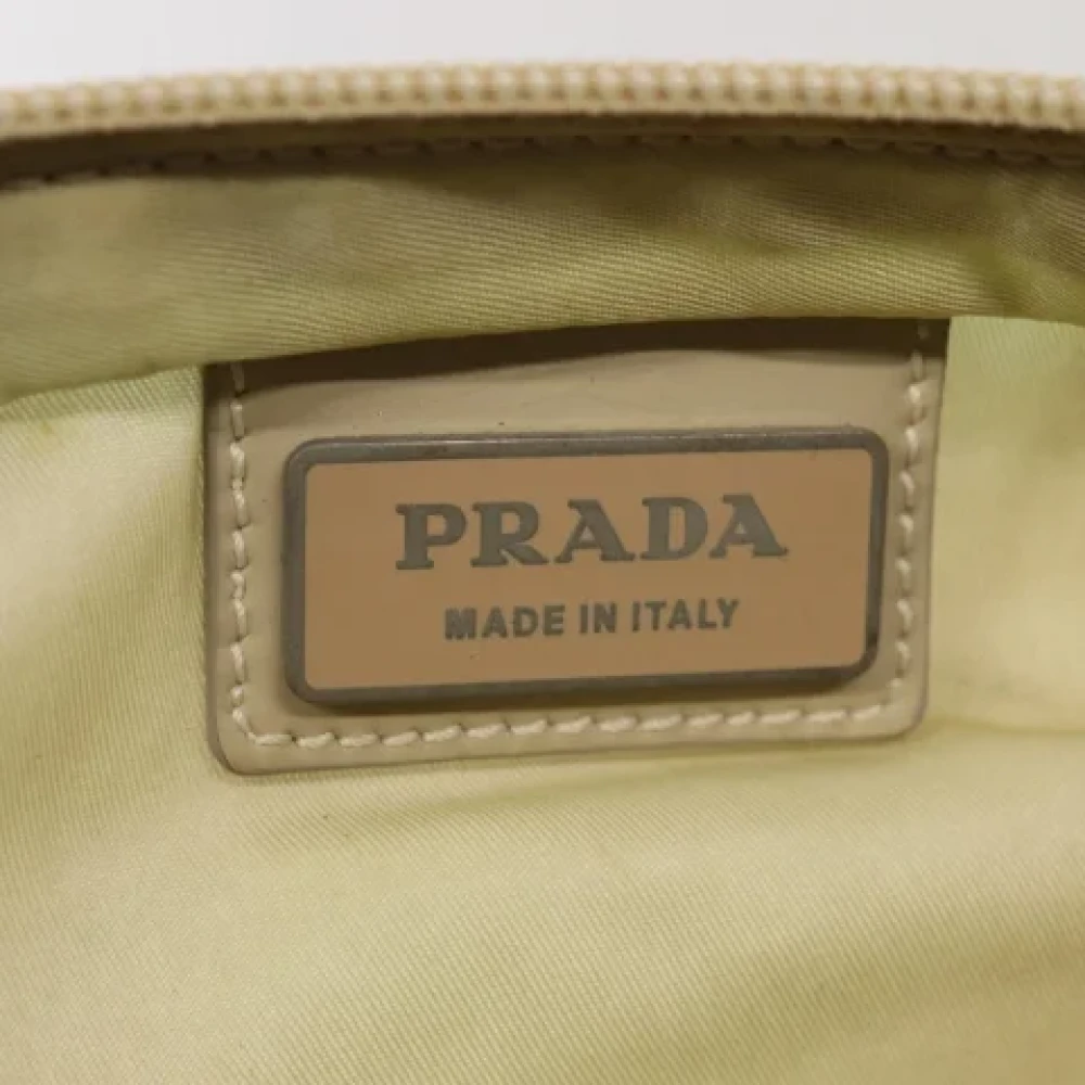 Prada Vintage Pre-owned Canvas prada-bags Beige Dames
