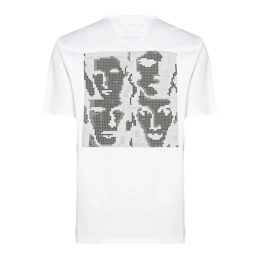 C.P. Company Metropolis Wit Ronde Hals T-shirt Print White Heren