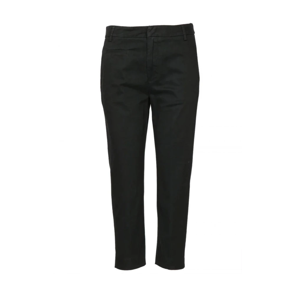 Dondup Donna Nero Pantaloni, 2XS, New,