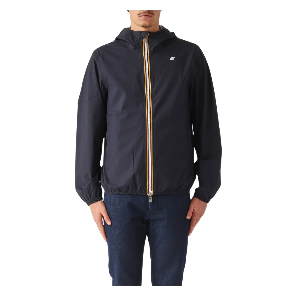 K-Way Uomo Blu Giacche, S, New,