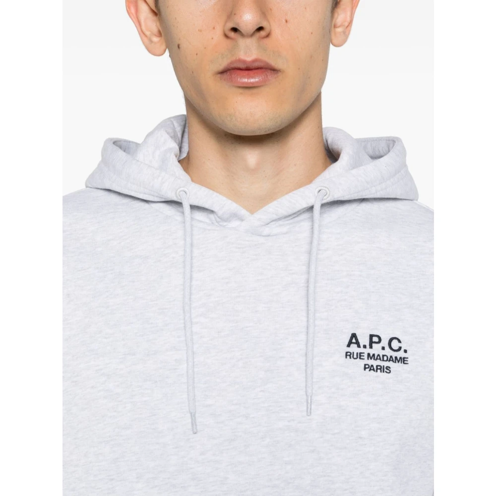 A.p.c. Grijze Sweatshirt Stijlvol Comfortabel Casual Uitstapjes White Heren