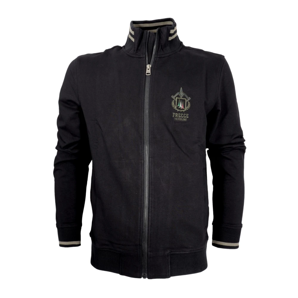 Aeronautica militare Tricolori Pijl Rits Trui Zwart Black Heren