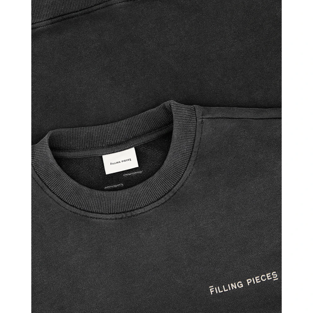 Filling Pieces Sweatshirt Alphabet Travertine Vintage Black Heren