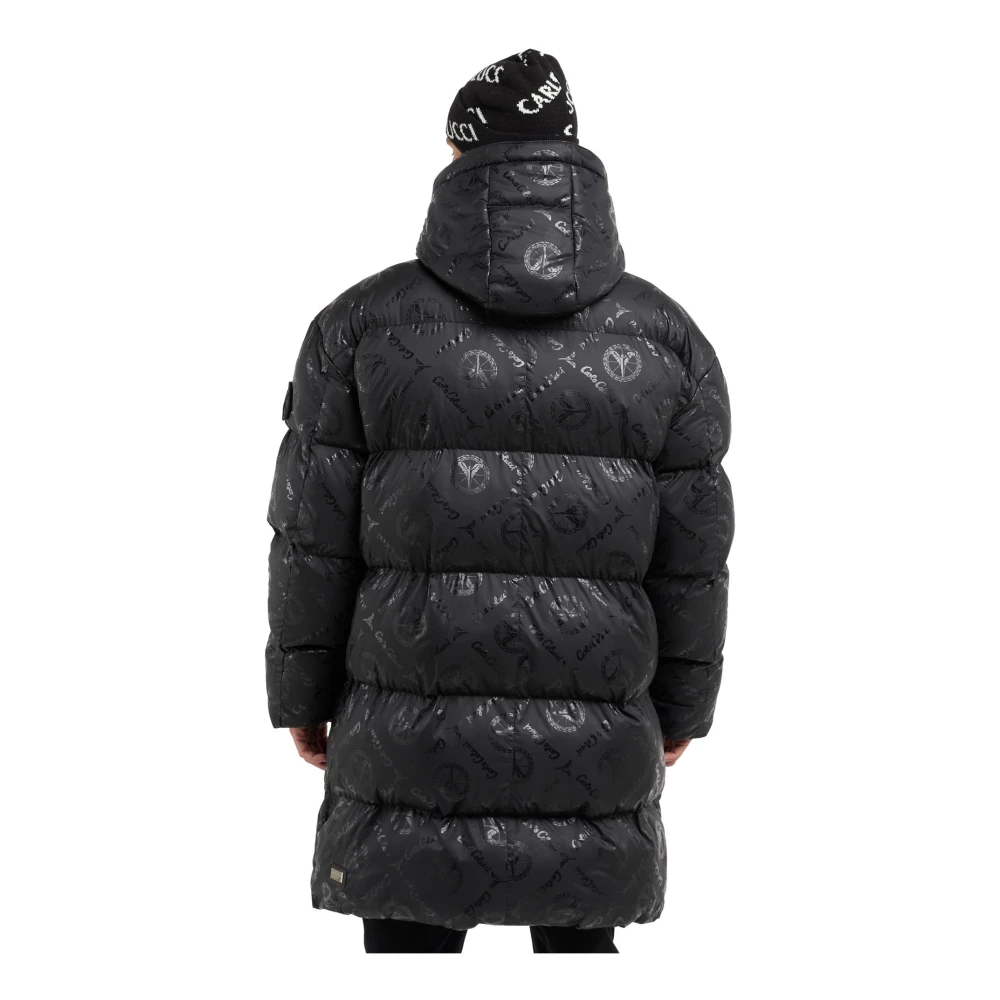 carlo colucci Gewatteerde Oversized Mantel DeZordo Black Heren
