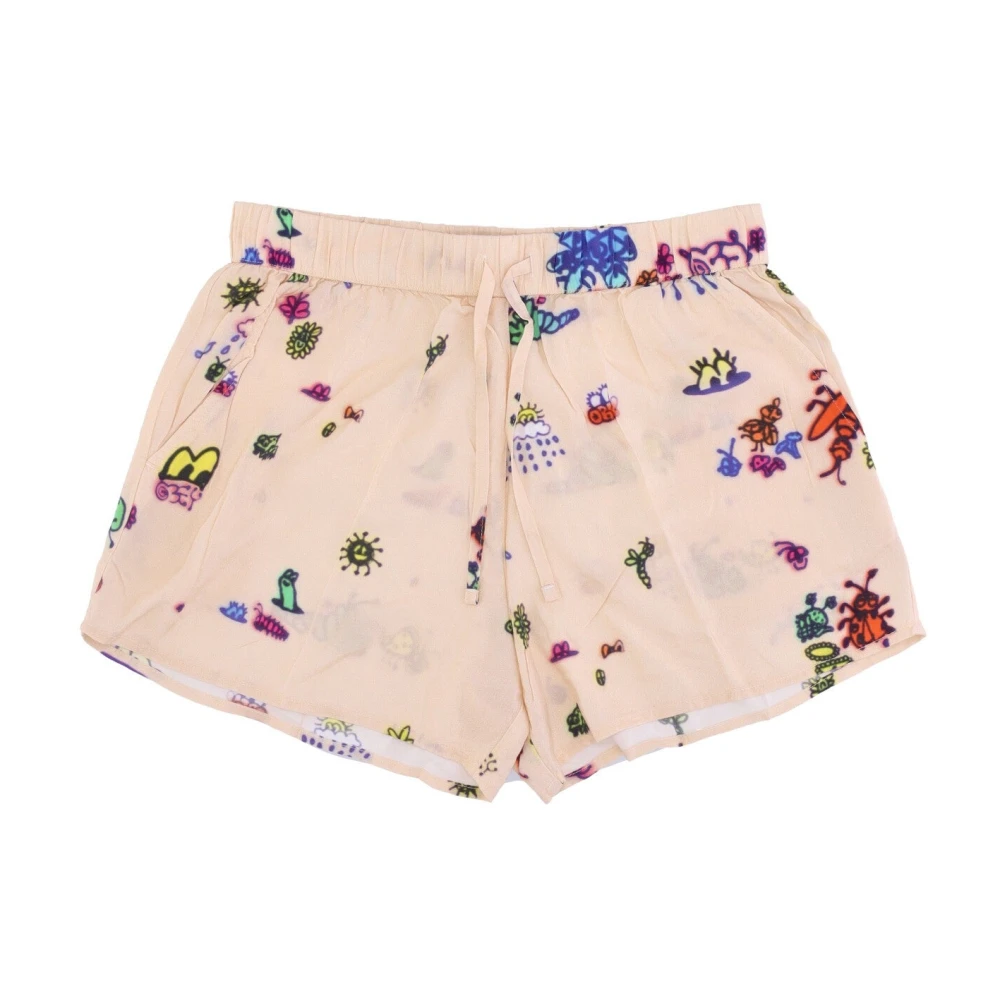 Obey All Over Print Dames Shorts Beige Dames