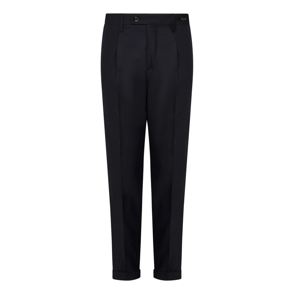 Michael Coal Blauwe Wol Slim Fit Broek Blue Heren