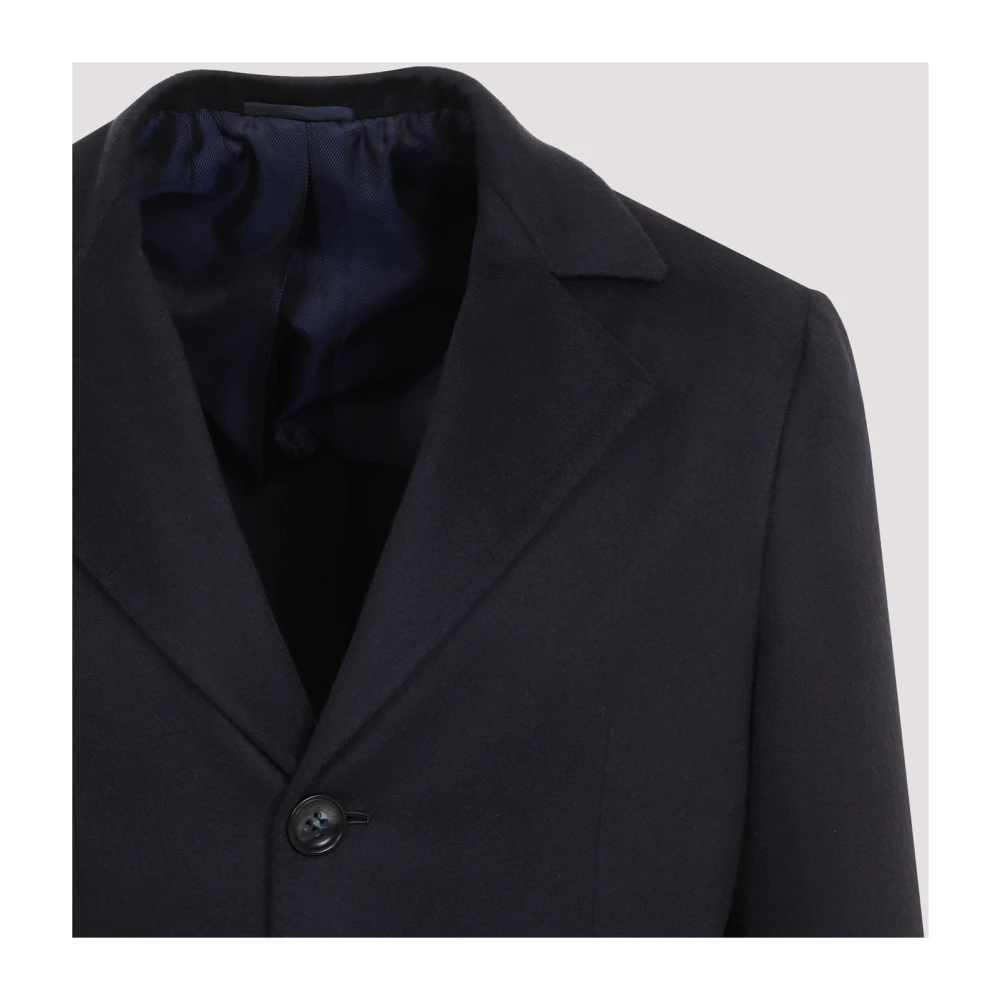Kiton Blauwe Caban Coat Blue Heren