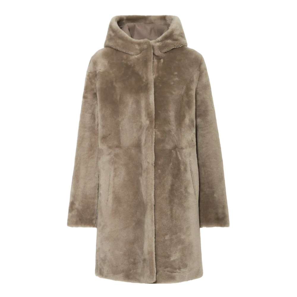 Taupe Faux Fur Shearling Jacket