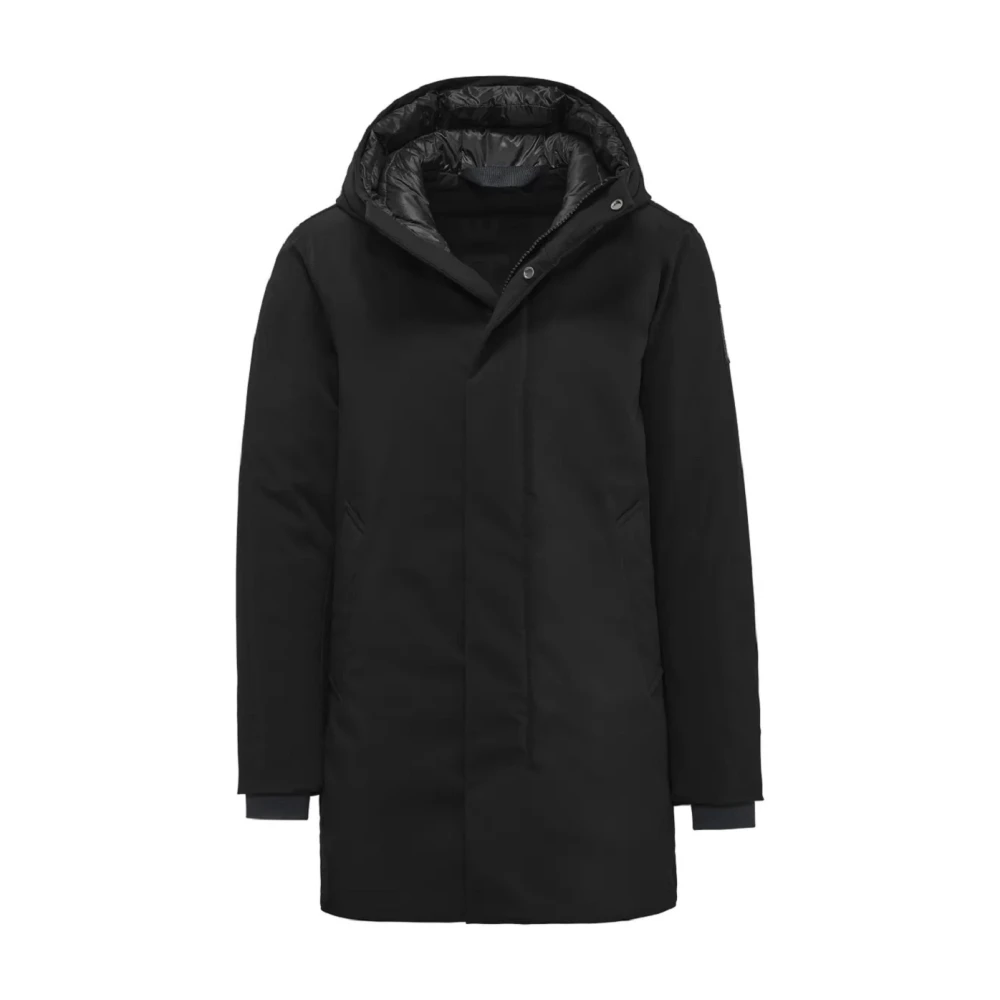 BomBoogie Zwarte Winterjas met Capuchon Black Heren