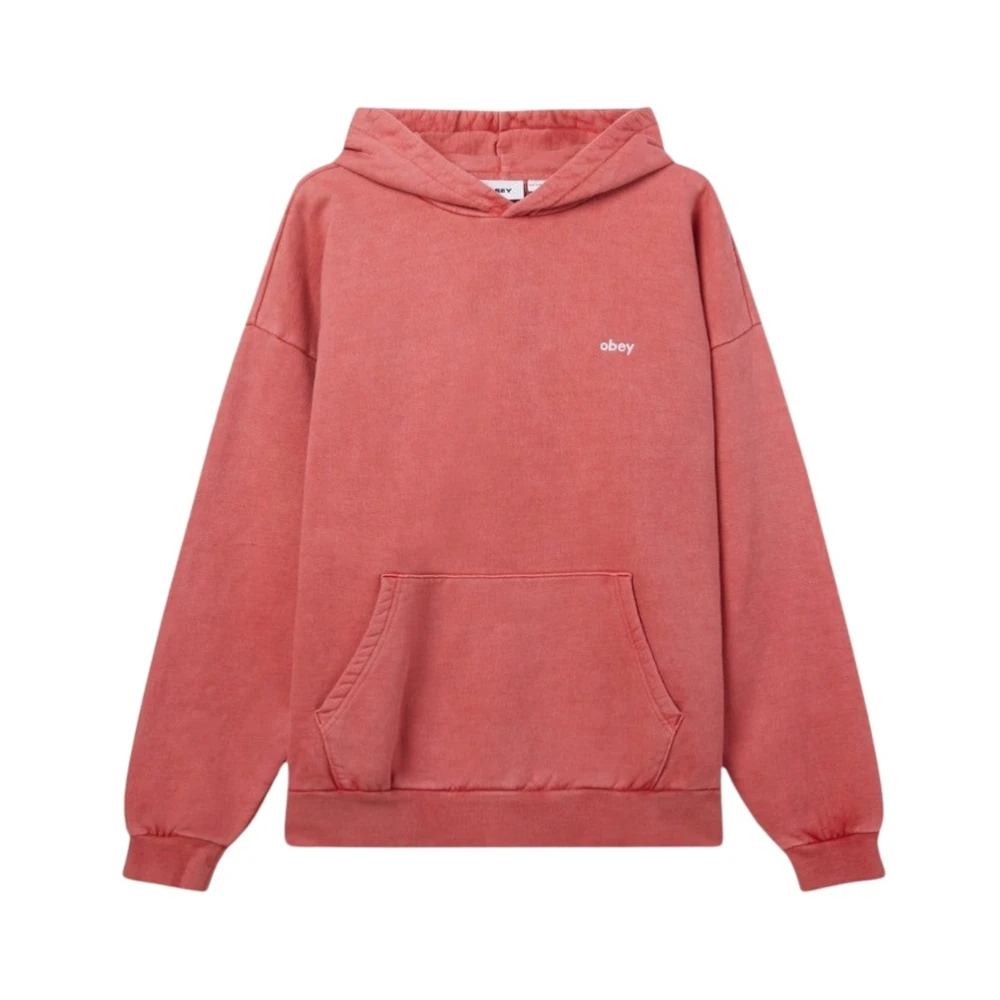 Obey Pigment Hoodie Red Heren