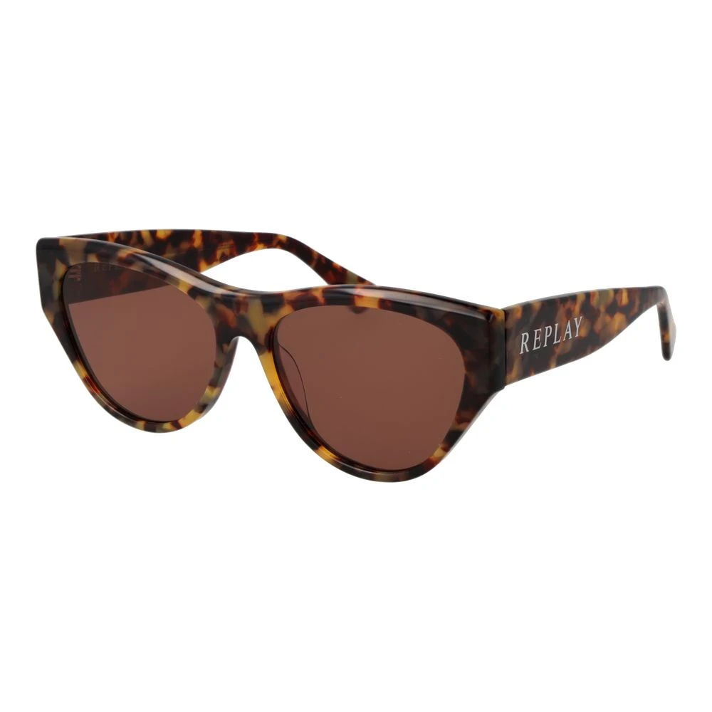 Replay Women's Brown Sunglasses, One Size, Bicolor Plastic Sunglasses