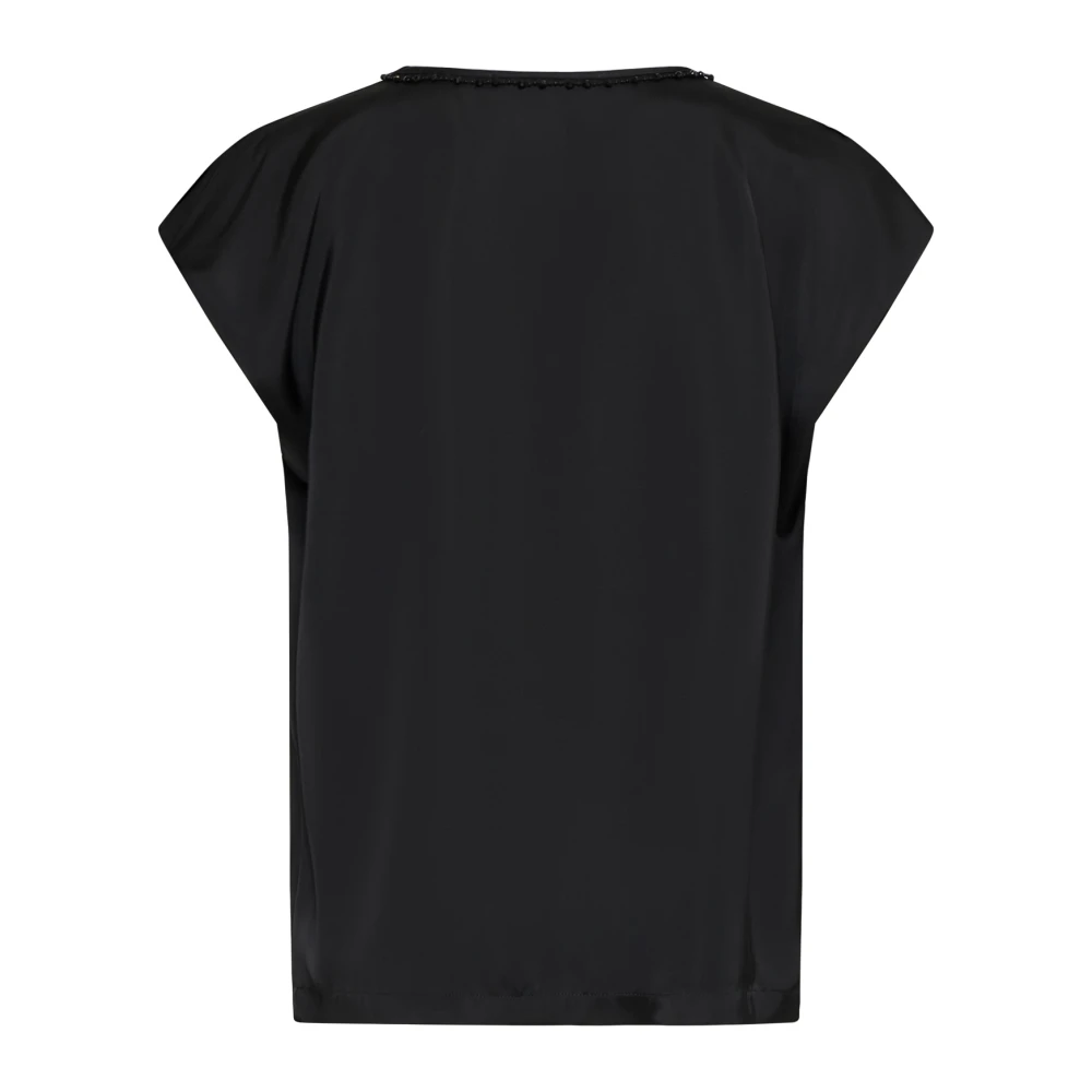 Fabiana Filippi Zwarte Top Elegante Stijl Black Dames
