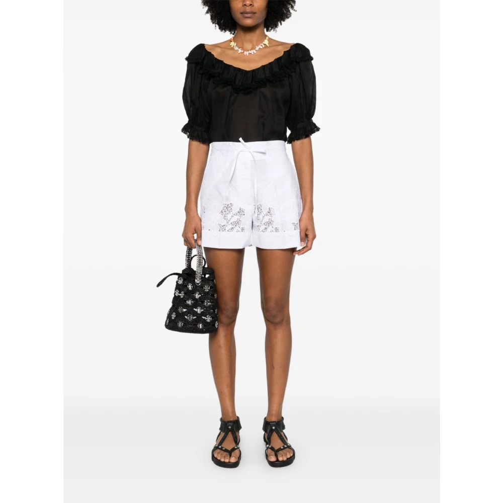 P.a.r.o.s.h. Witte Chocolade High-Waisted Shorts White Dames