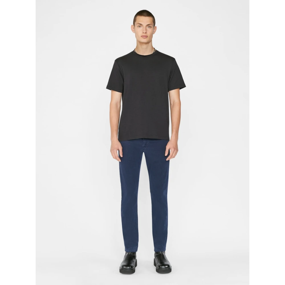 Frame Slim Geborstelde Twill Jeans Blue Heren