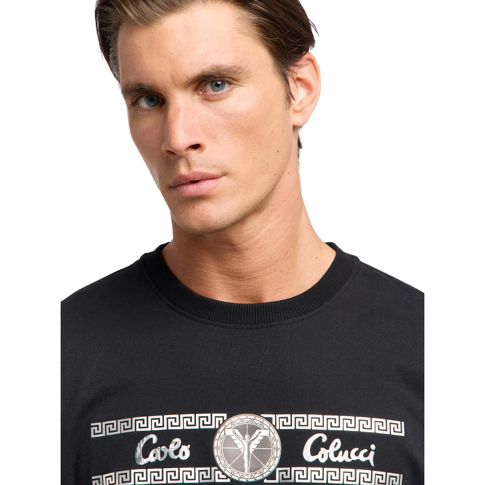 carlo colucci Oversize Tee Shirt Black Heren